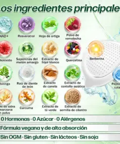 Geelemon® MoringaBerberine NAD 10 en 1 Parche Avanzado de Nanomicroagujas(Siete días de resultados con uso diario) Para obesidad, piel suave, diabetes, problemas articulares y más